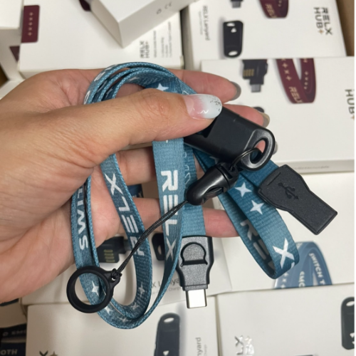 สายคล้องคอRELX ชาร์จแบตได้ (สีฟ้า)